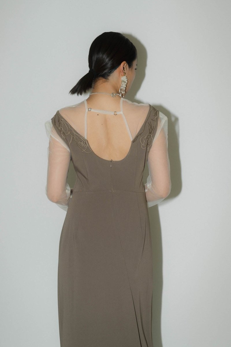off shoulder design one piece/khaki | KNUTH MARF