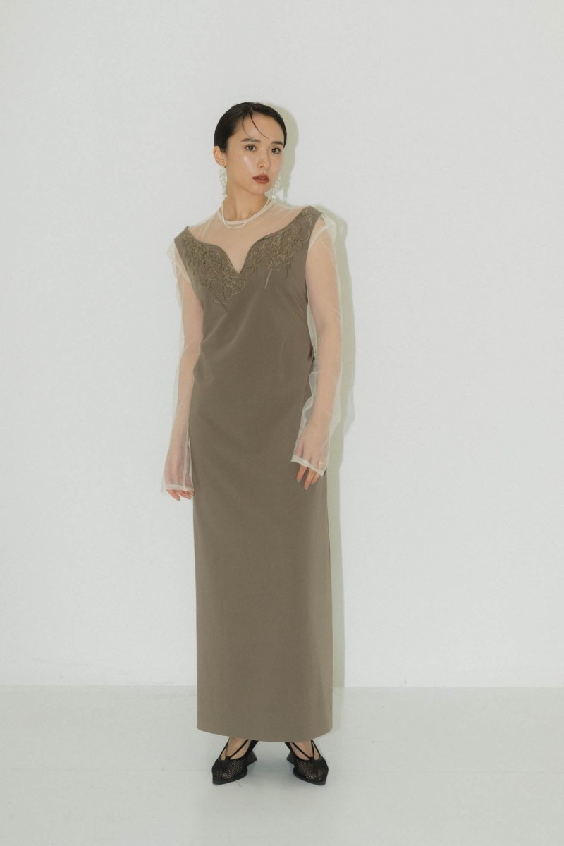 off shoulder design one piece/khaki | KNUTH MARF
