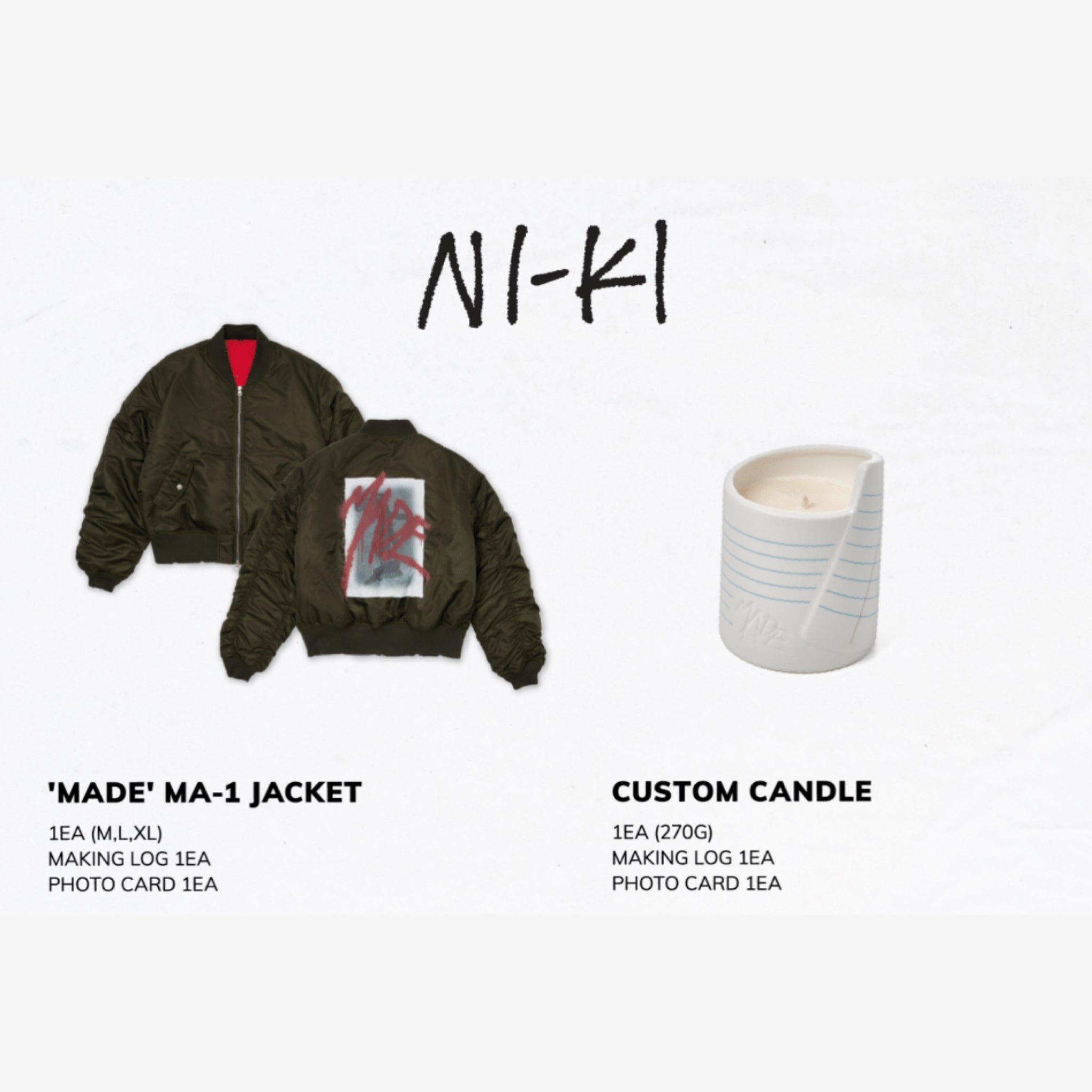 ENHYPEN Artist-Made NIKI ストア MA-1 ジャケット ENHYPEN Artist