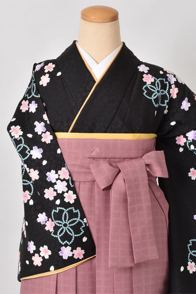 fumi s 様専用わんちゃ袴の着物オーダー作成 流れ桜/鹿の子柄袴