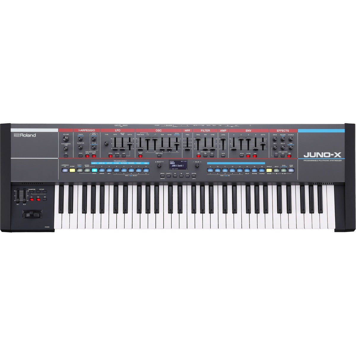 Roland Juno-X 61-Key Programmable Polyphonic Synthesizer STAGE RIG