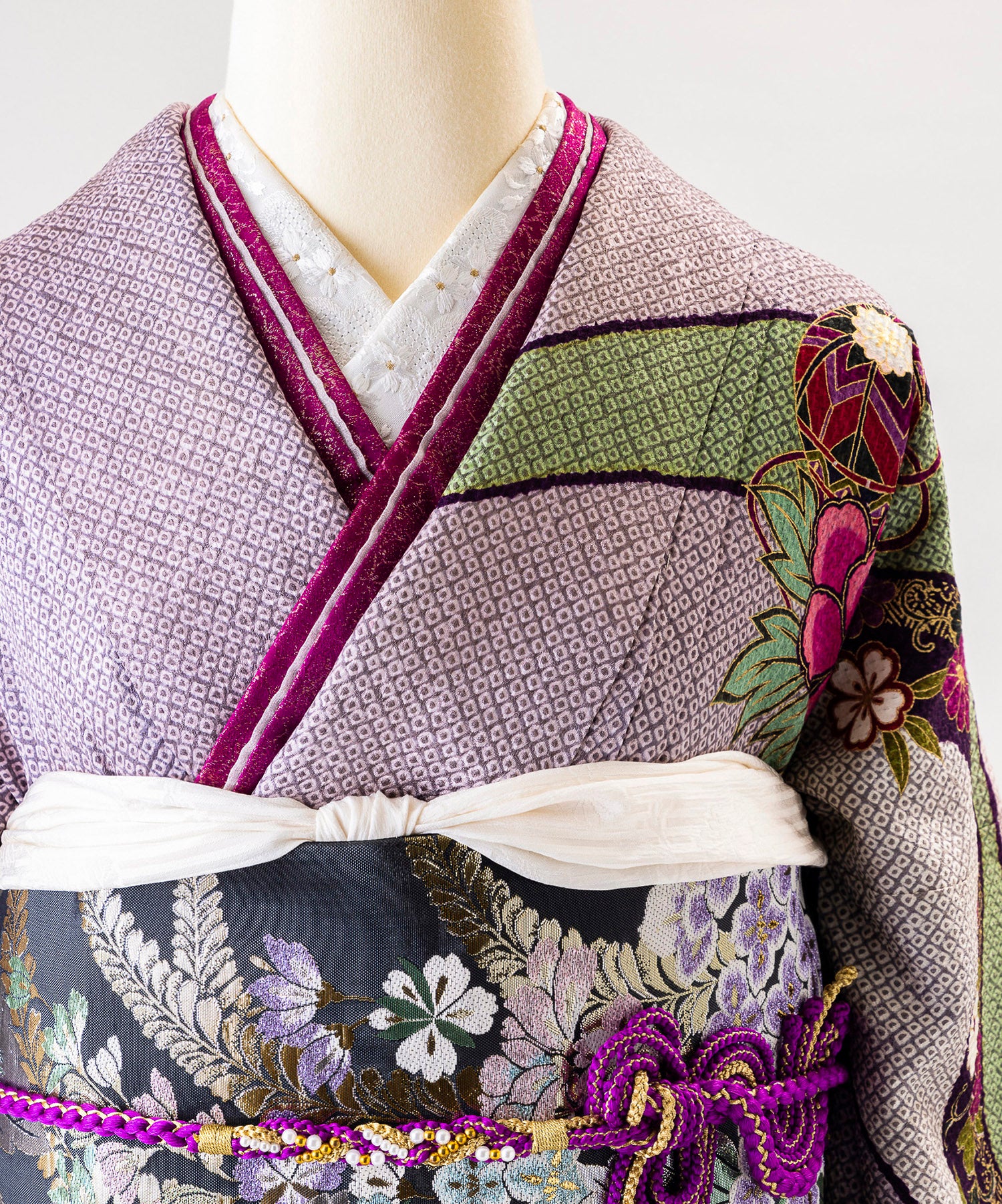 藤紫総絞り – 久遠 by Accha