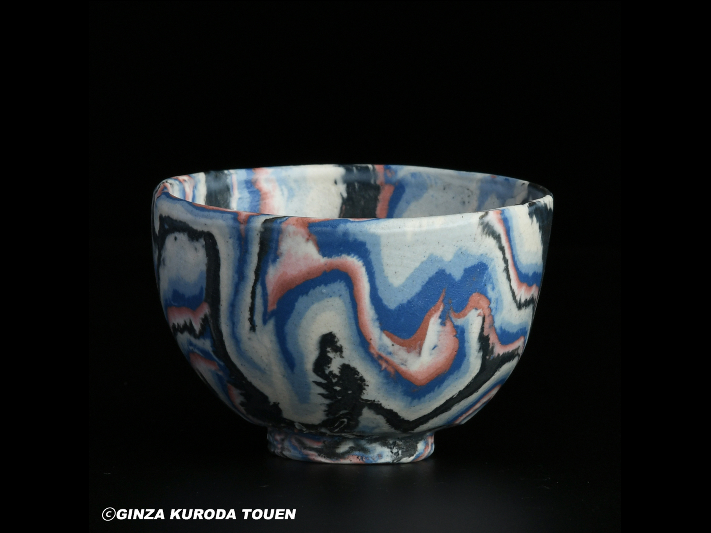 人間国宝 松井康成 練上酒盃 松井康成』作/練上手 酒盃 ＜240124067＞ 真作