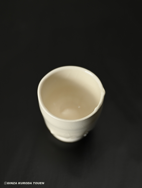 鯉江良二 白いぐい呑 | 銀座 黒田陶苑