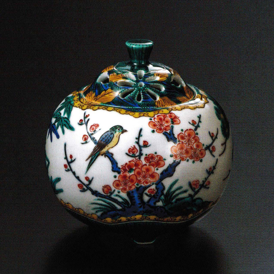 九谷焼】雅彩 谷敷正人 花器 花瓶 伝統工芸 石川 箱なし 松 めでた柄