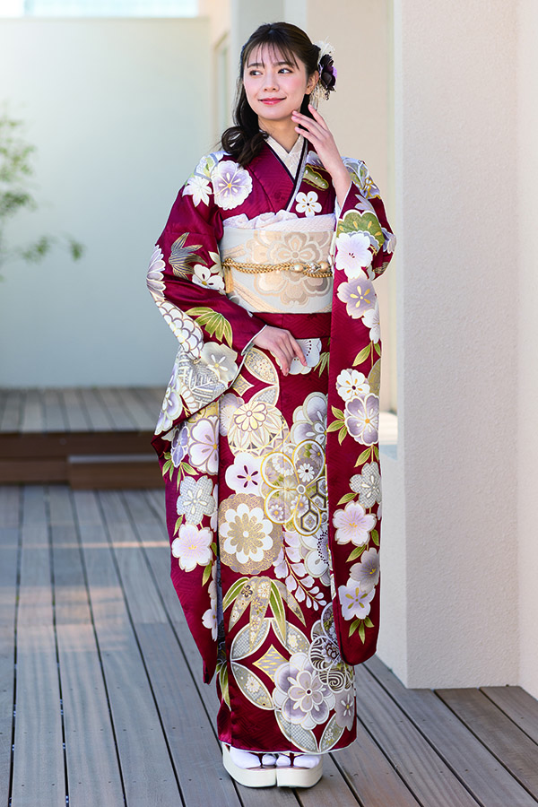 赤い花柄 振袖 着物 成人式 赤 花柄 振袖 着物 赤い花柄 振袖