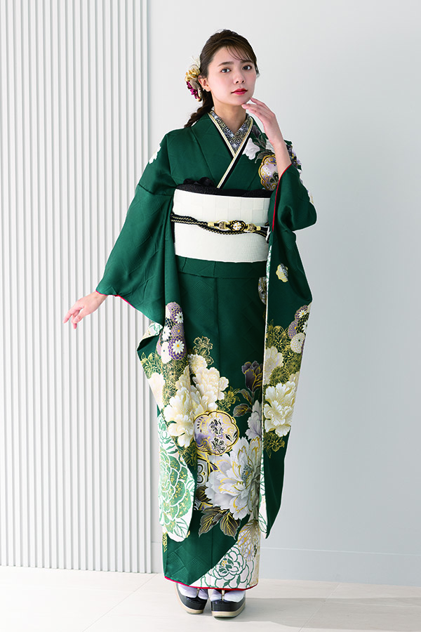 深い緑色 振袖フルセット 緑の振袖一覧 | 振袖コレクション | 振袖・着物の