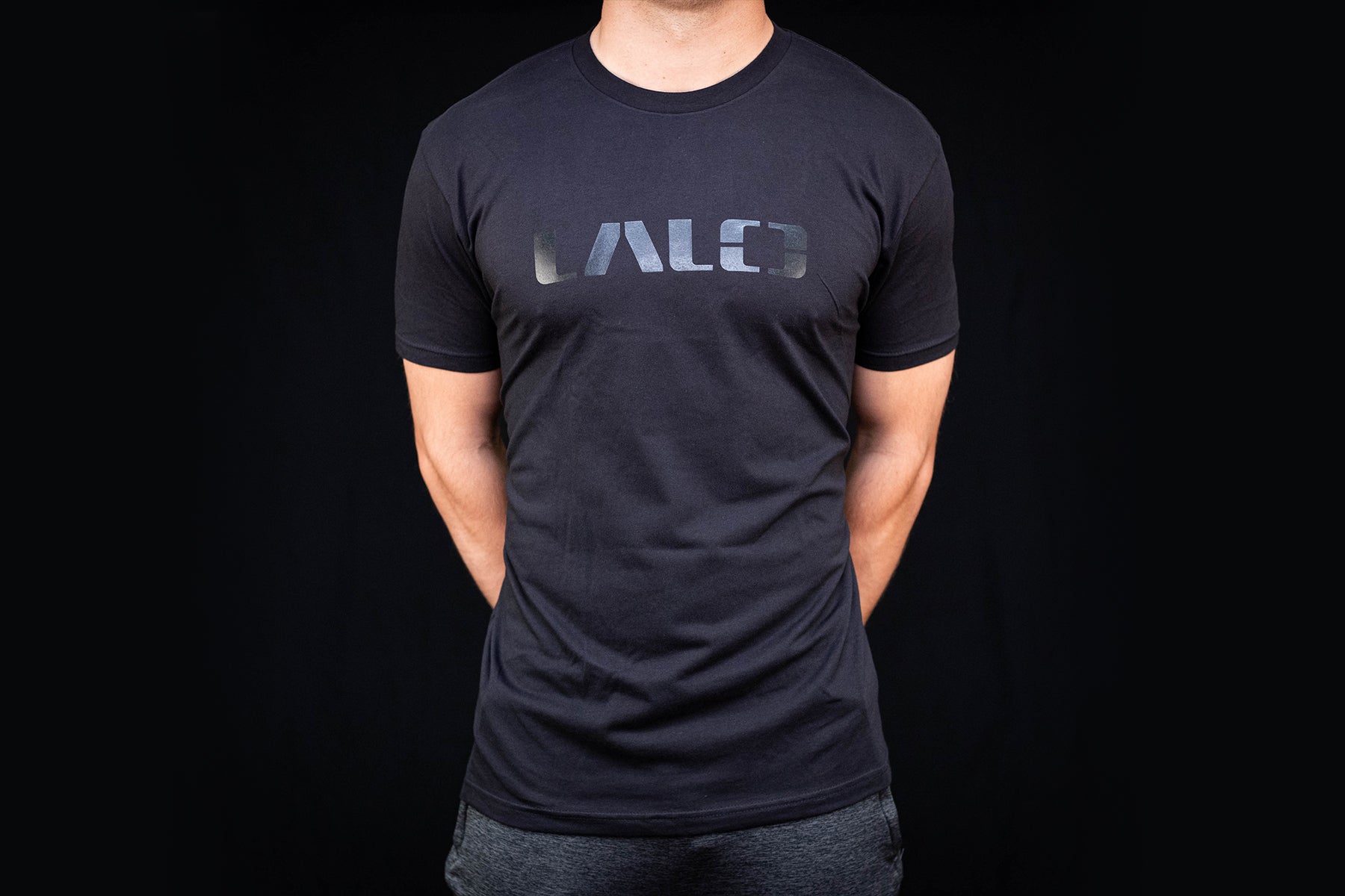 LALO Shadow Men's T-Shirt with Black Logo on Black Tee – LALO USA