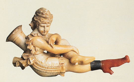 海泡石（メシャム）彫刻パイプ人物像