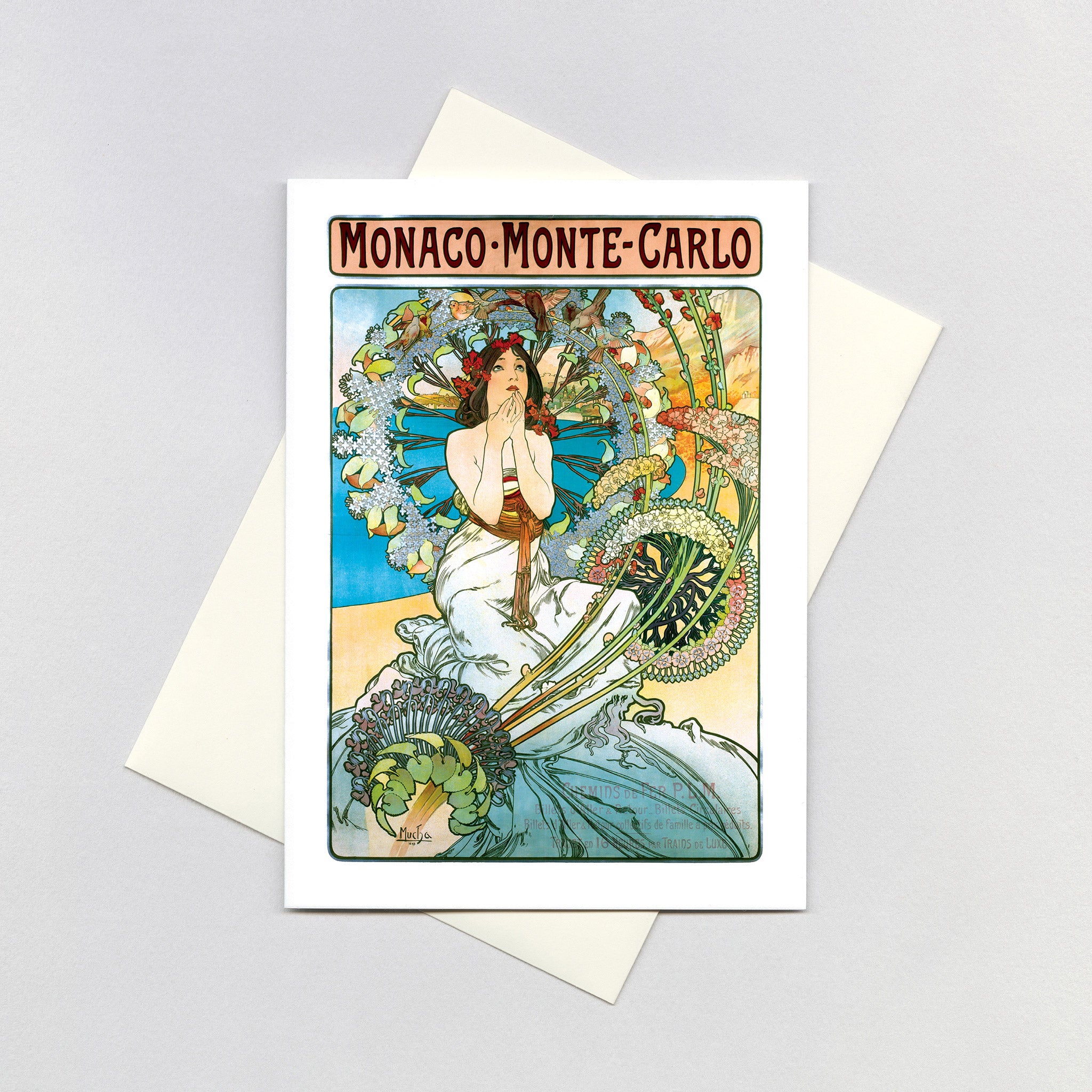 Monaco Monte Carlo - Alphonse Mucha Greeting Card – Laughing Elephant