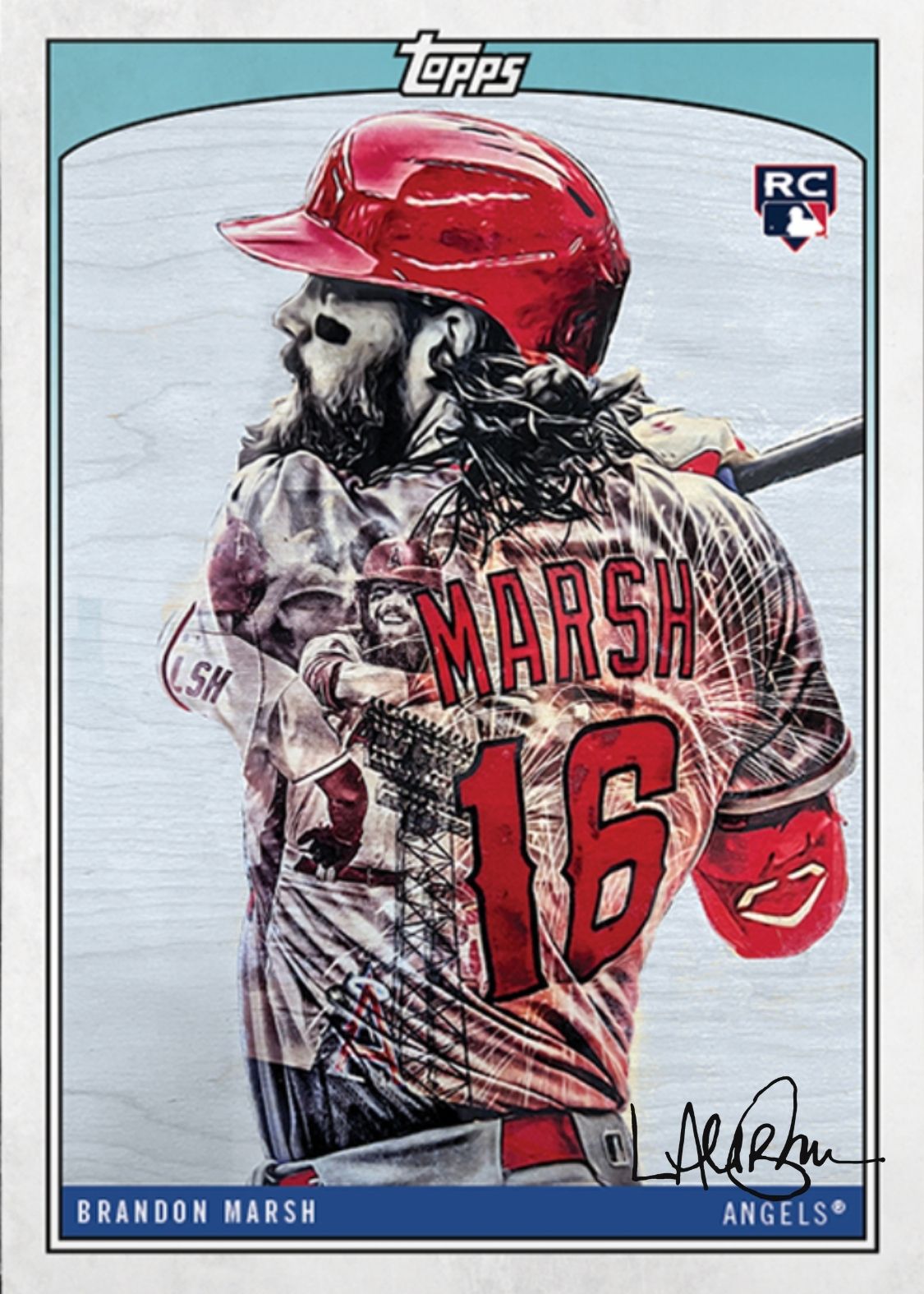 直筆サイン topps now JO ADELL BRANDON MARSH 直筆サイン topps now