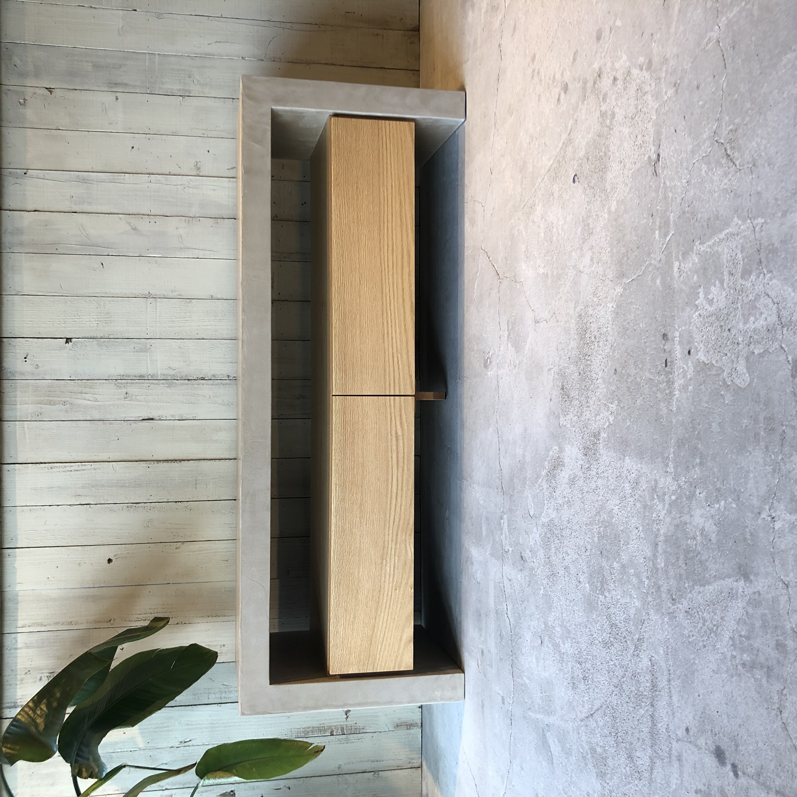 オーダー専用｜120cm｜ミディアムグレー｜テレビボード｜薄塗り