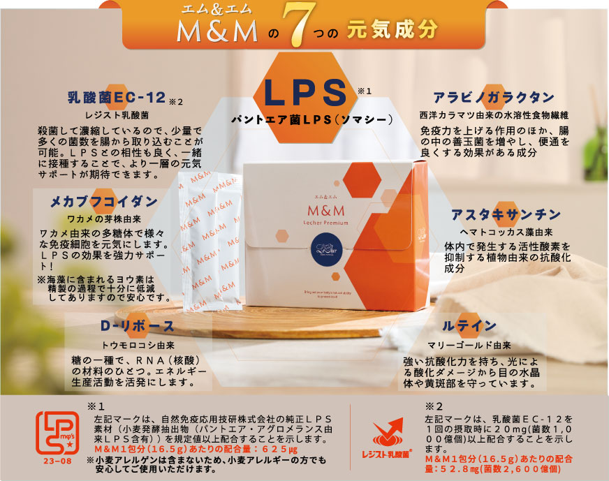 ル・シェールLecher Premium M&M 495g (30包)✕2箱