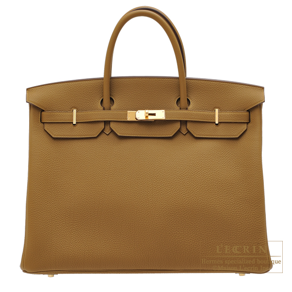 Hermes Birkin bag 40 Bronze dore Togo leather Gold hardware | L