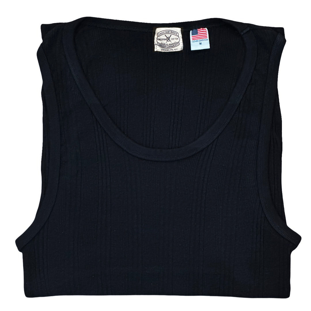 Black Wakayama Japanese Drop Needle Tank Top – Left Field NYC
