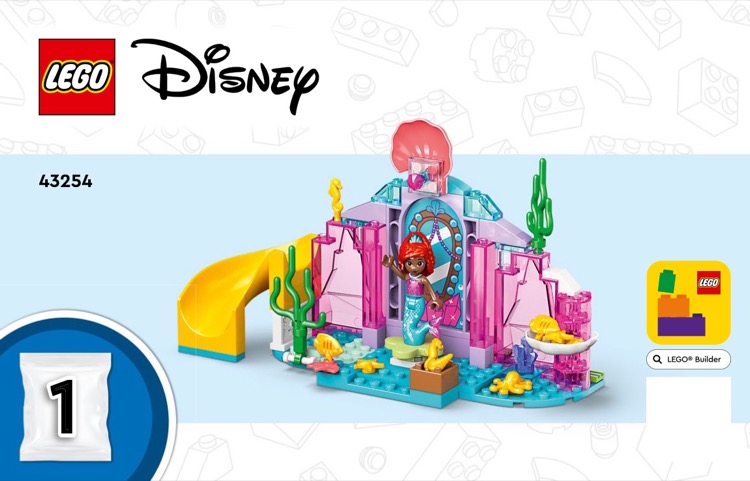 LEGO Instructions for set 43254 Ariel's Crystal Cavern, Disney - Ariel