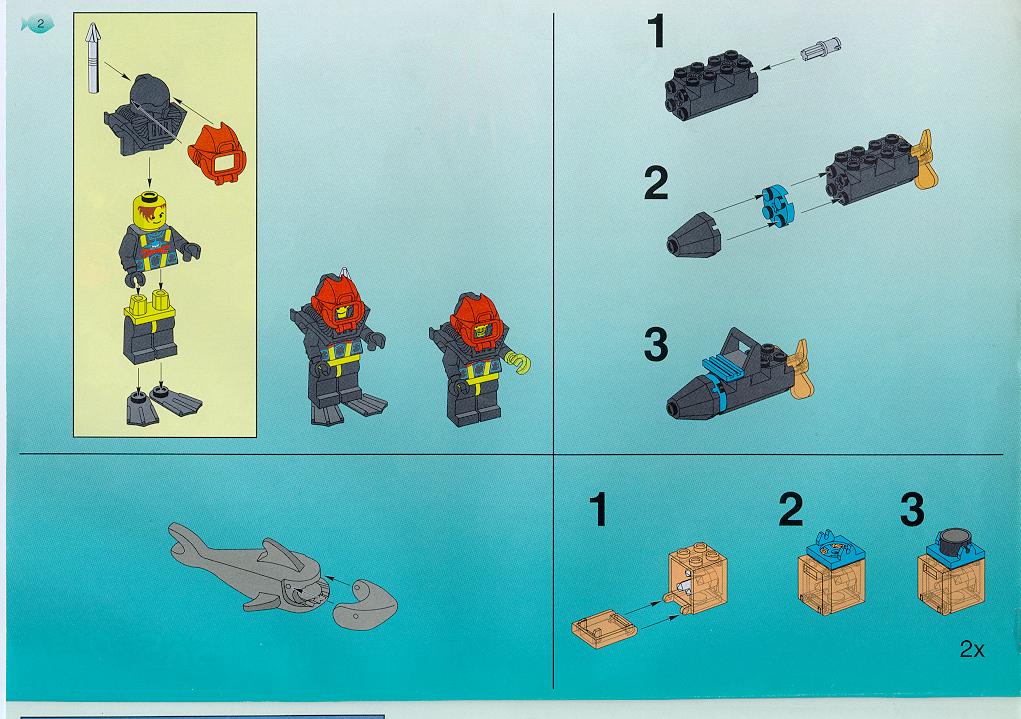 LEGO Instructions for set 6190 Shark's Crystal Cave, Aquazone