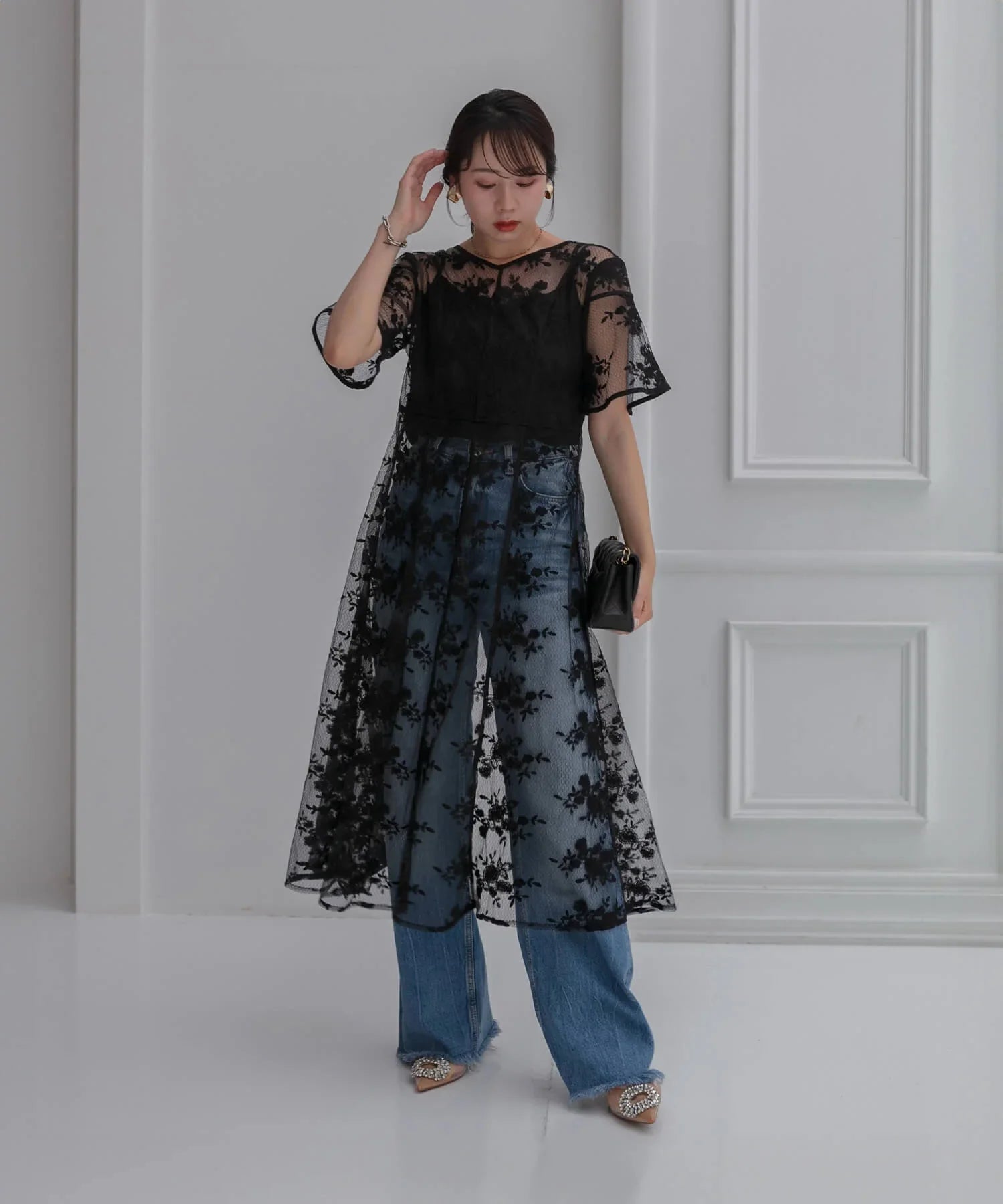 当日発送】花柄バックリボンワンピースセットアップワンピース結婚式ドレス