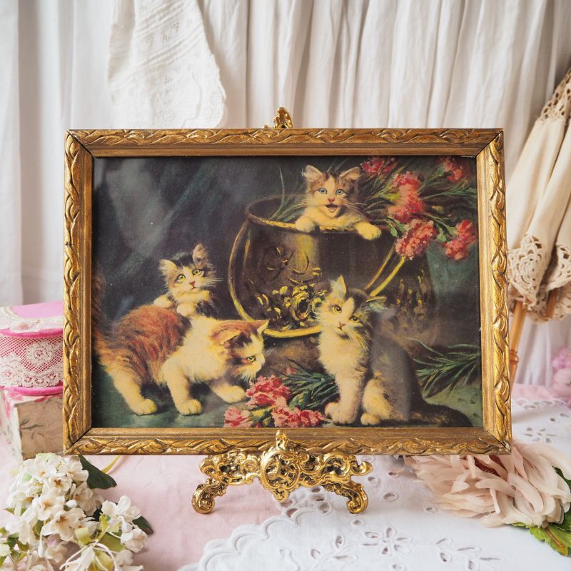 絵画♡フランスアンティーク絵画♡カーテンお部屋のインテリアに 絵画