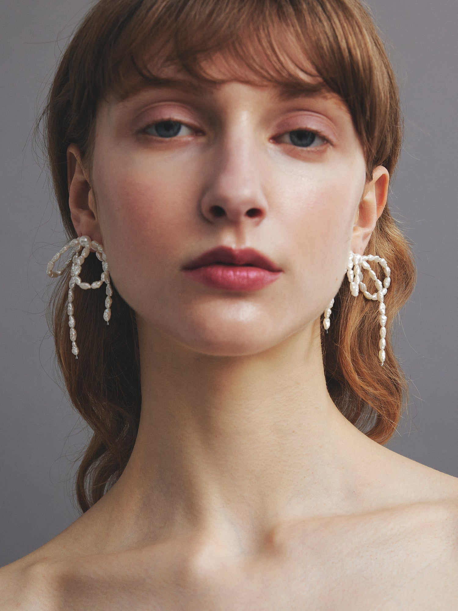 les bon bon bow pearl pierce ボウパールピアス