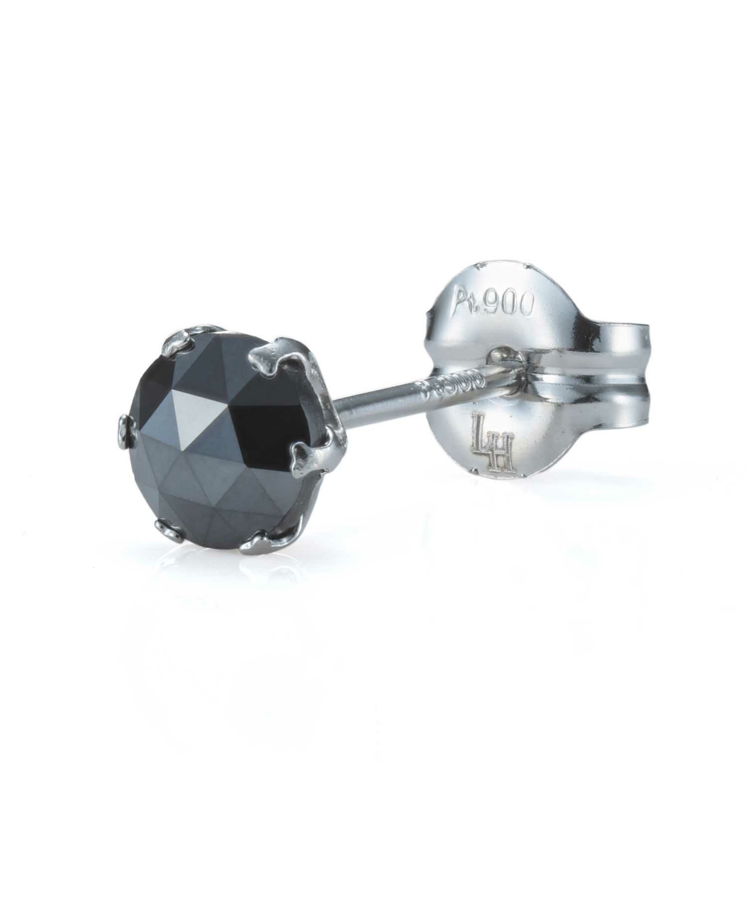 Petite Modern”ブラックダイヤモンドピアス（Mサイズ/0.25CT