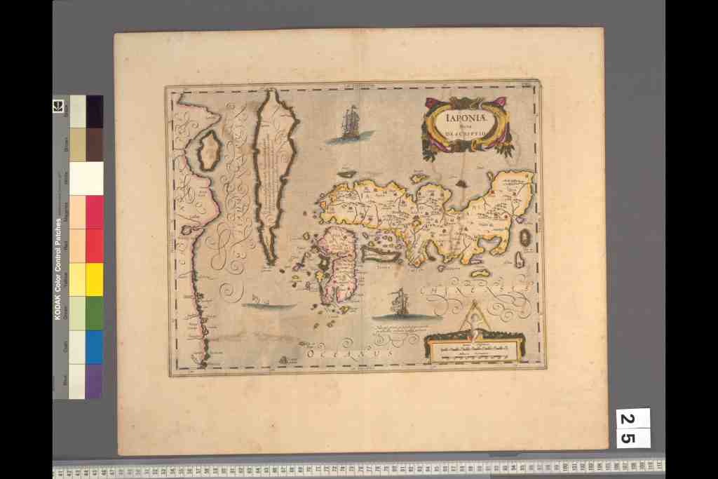 額装品 西洋古地図 1664年 J.ブラウ ウェールズ・モンゴメリー州 額装