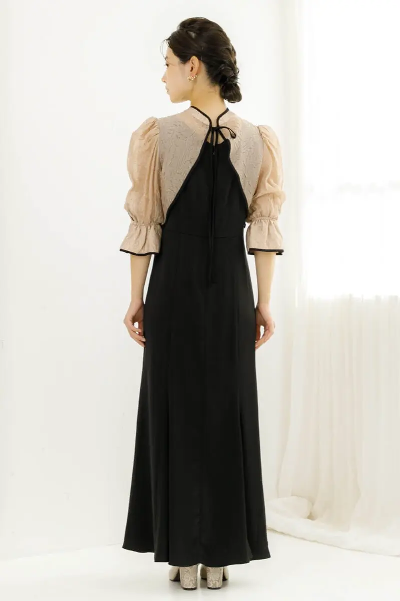 ブラックのボレロ付きフィッシュテールドレス | Dorry doll | M | 結婚