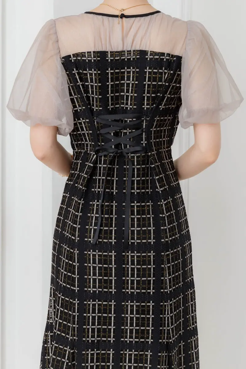 ブラックのツイードマーメイドドレス | Dorry doll | M | 結婚式