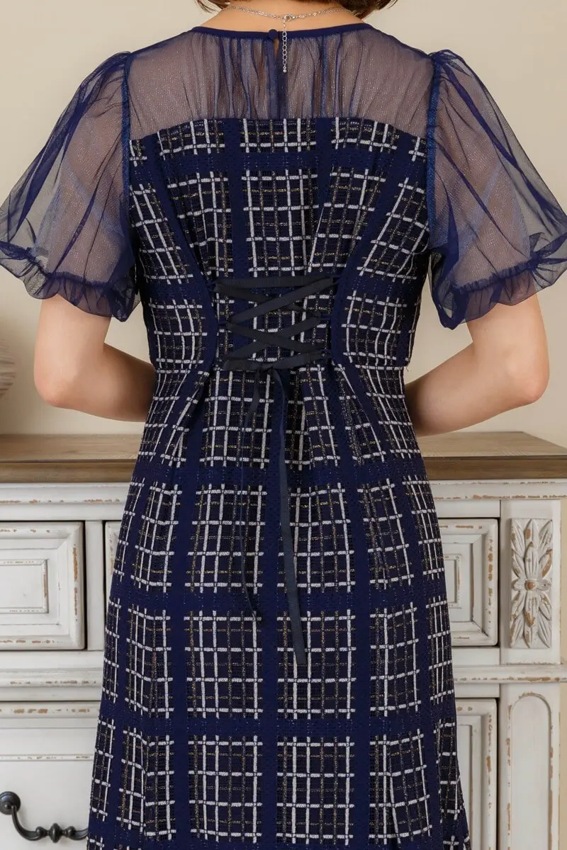 ブルーのツイードマーメイドドレス | Dorry doll | M | 結婚式