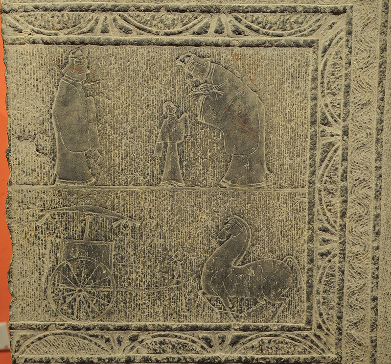 古い中国拓本 孔子見老子 161x31cm 古い中国拓本 孔子見老子 161x31cm