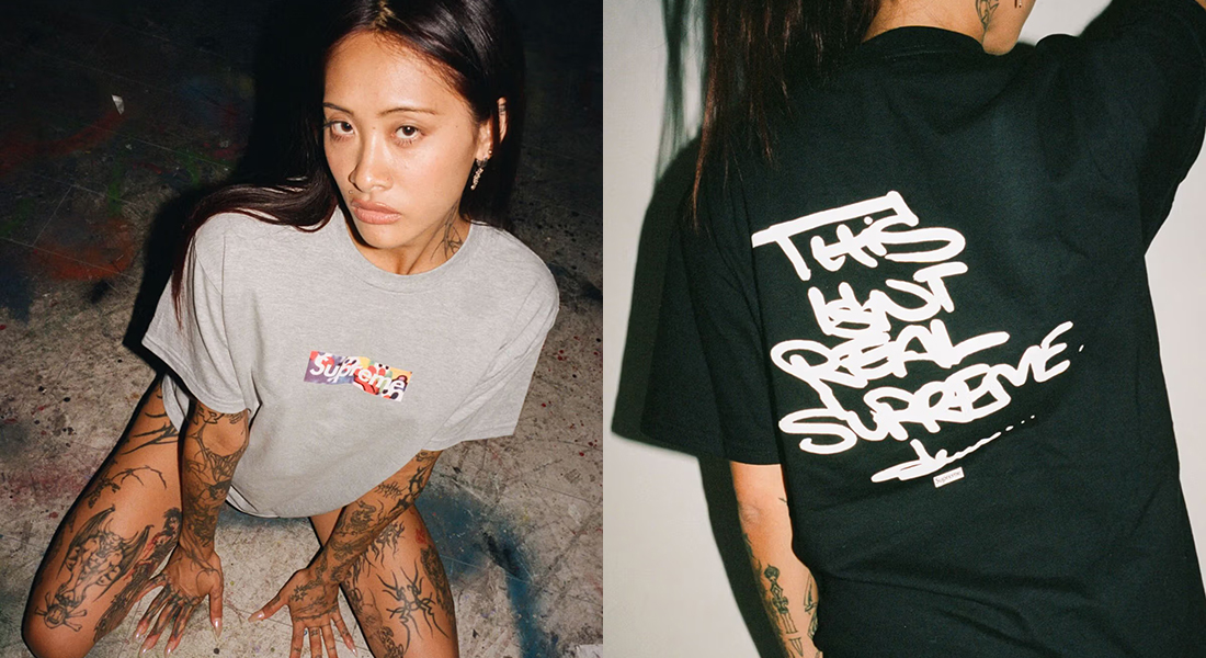 英国のアーティスト Olaolu Slawn が手掛けた Supreme ボックスロゴT