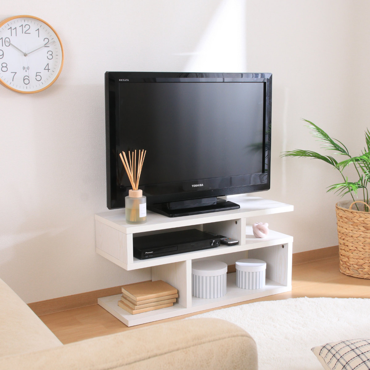 テレビ台 幅79.2cm S字型 シンプル 木製 （ TV台 TVボード テレビ
