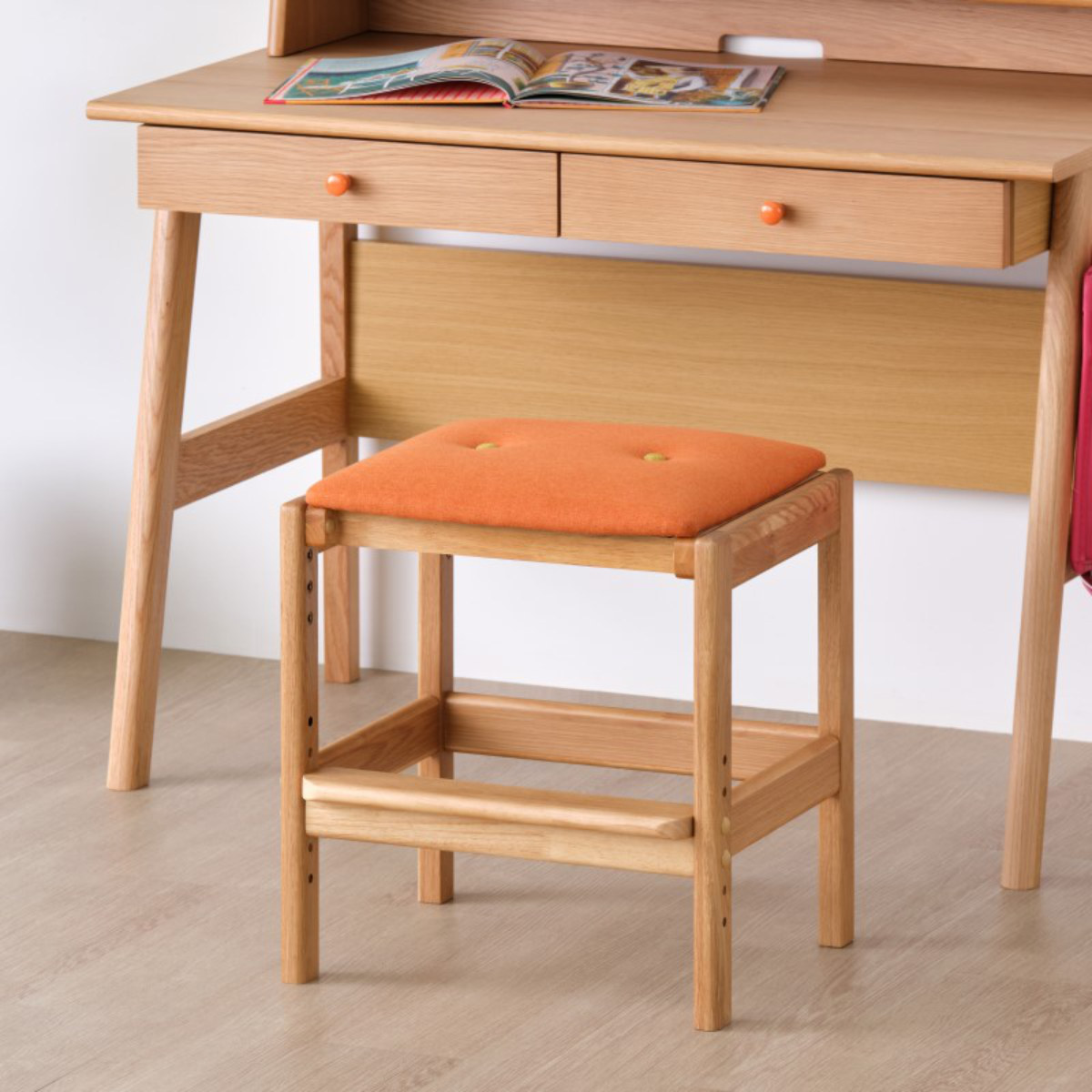 スツール 座面高51cm 木製 RESCO （ 勉強 学習 椅子 イス チェア