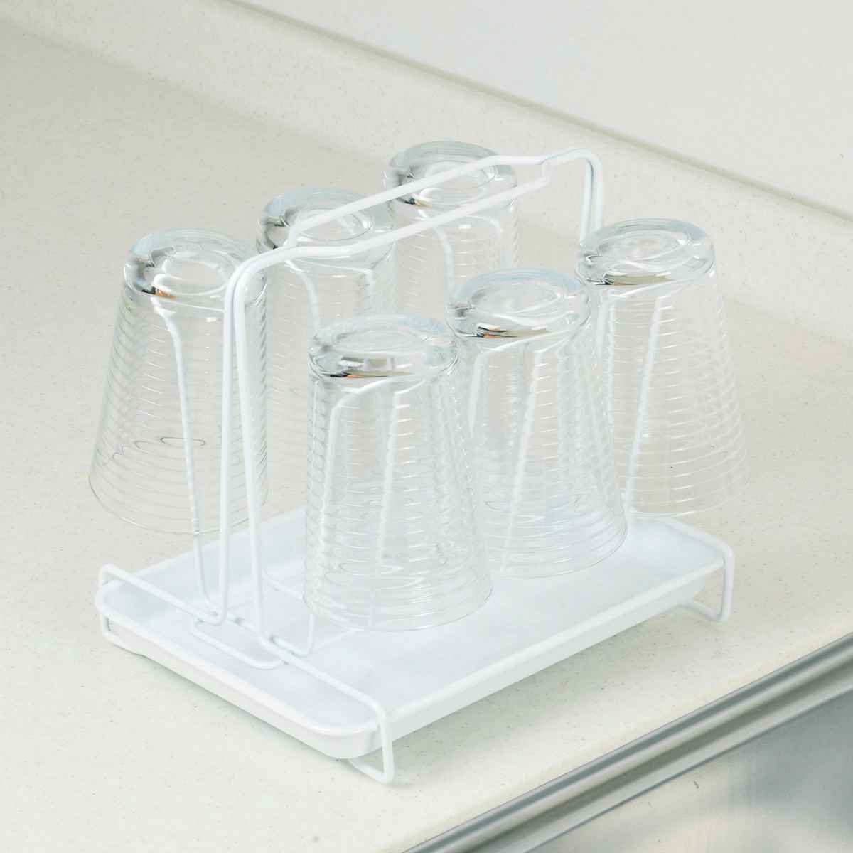 グラススタンド ブランキッチン トレー付 （ ボトルスタンド ボトル