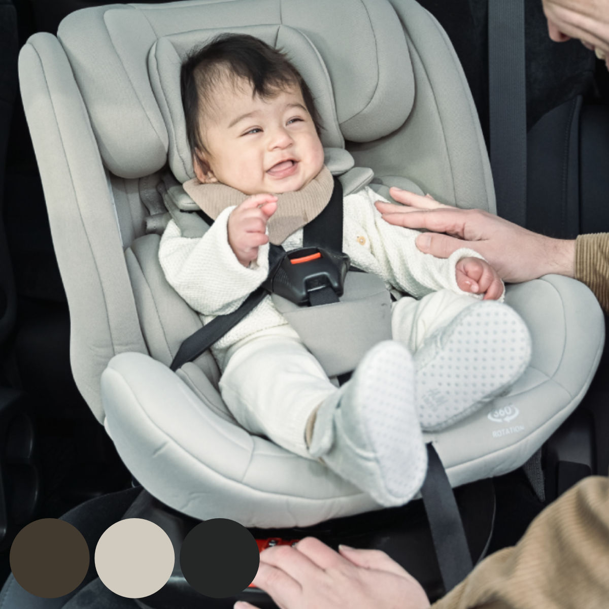 チャイルドシート ISOFIX 回転式 身長 40cm～150cm 対応