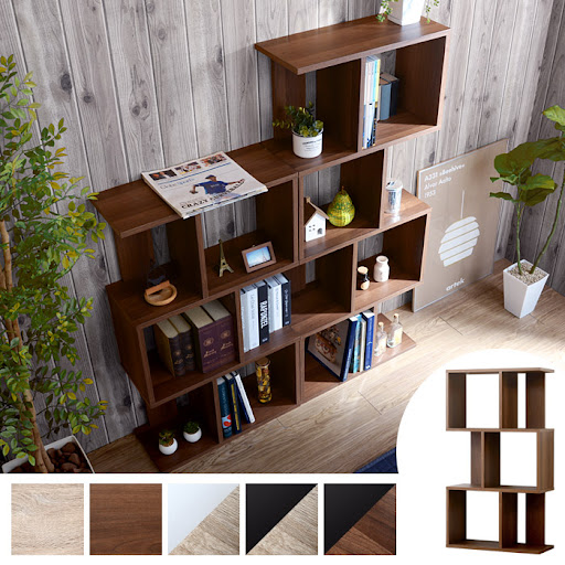 S字 ディスプレイラック 3段 WN 00-166-wn ウォールナット ワイエム