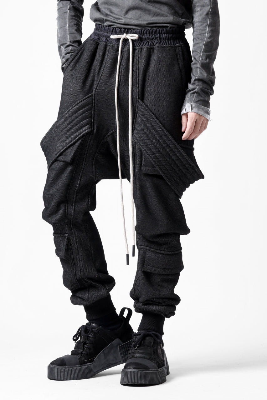A.F ARTEFACT BOMBER HEAT BELT CARGO SARROUEL PANTS (MIX BLACK)の