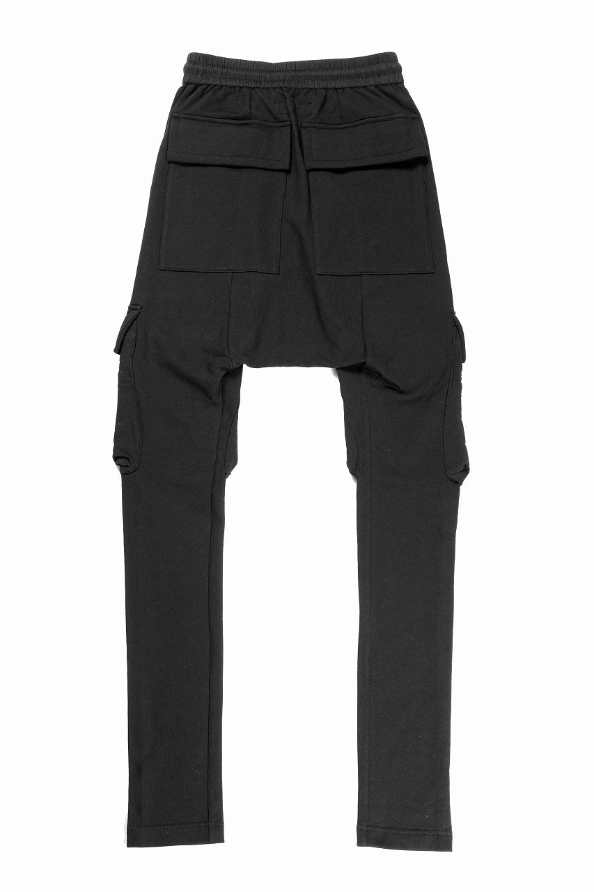 A.F ARTEFACT FLAP ZIP SARROUEL SKINNY SWEAT PANTS (BLACK)の商品