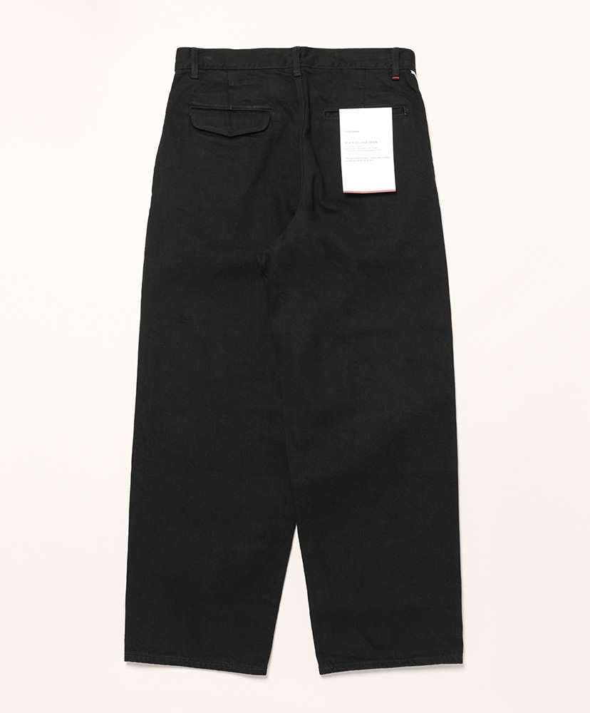 Selvage Denim Two Tuck Pants(1(MEN) Black Washed/ブラック