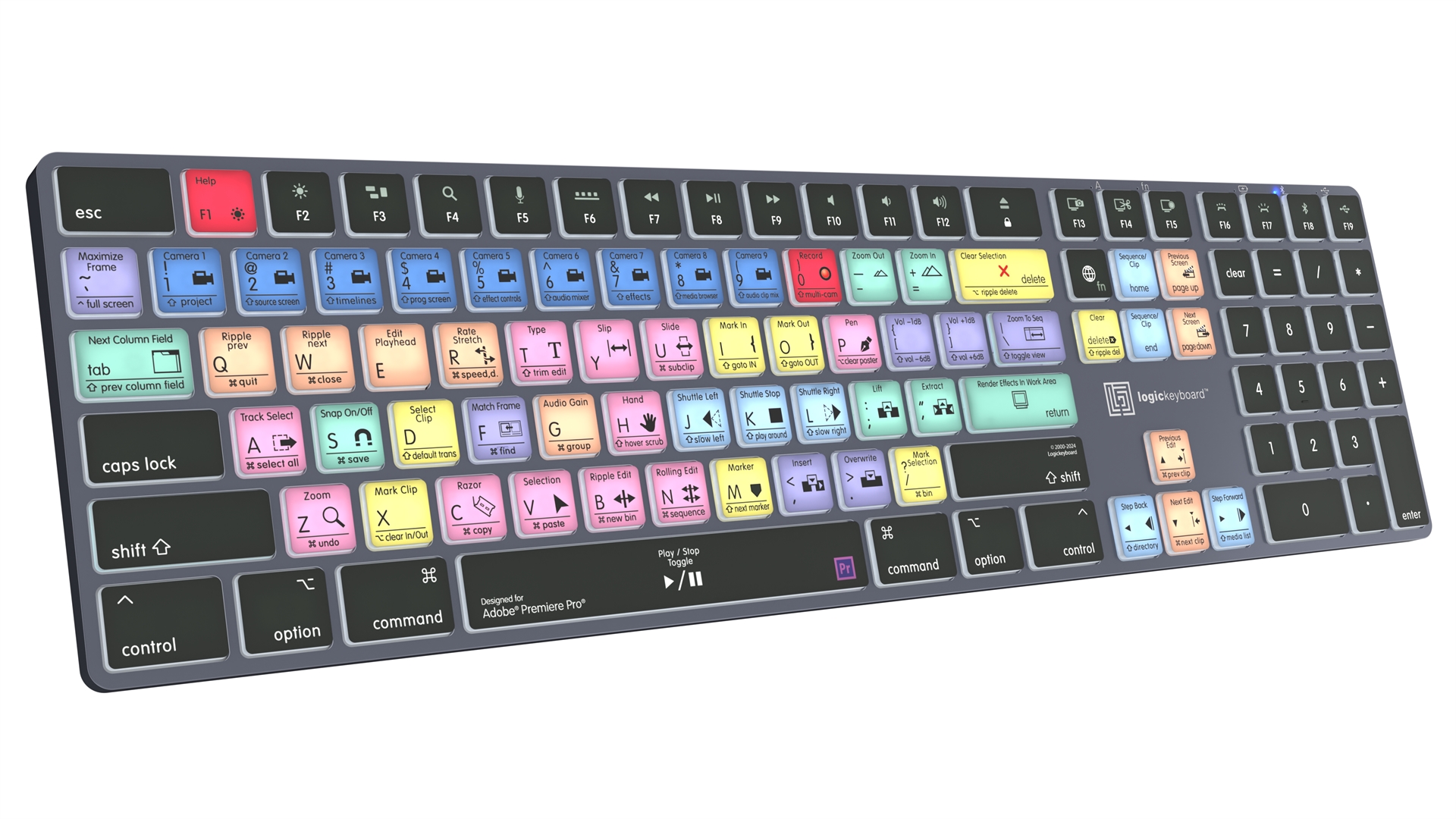 Shortcut keyboard Backlit & Bluetooth - Adobe Premiere Pro - Mac