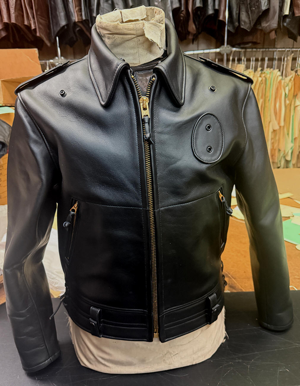 Motorcycle Jacket Horsehide Leather California Highway Patrol