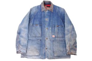 30's 機関車ボタン チンスト付 デニムカバーオール／ヴィンテージ 古着