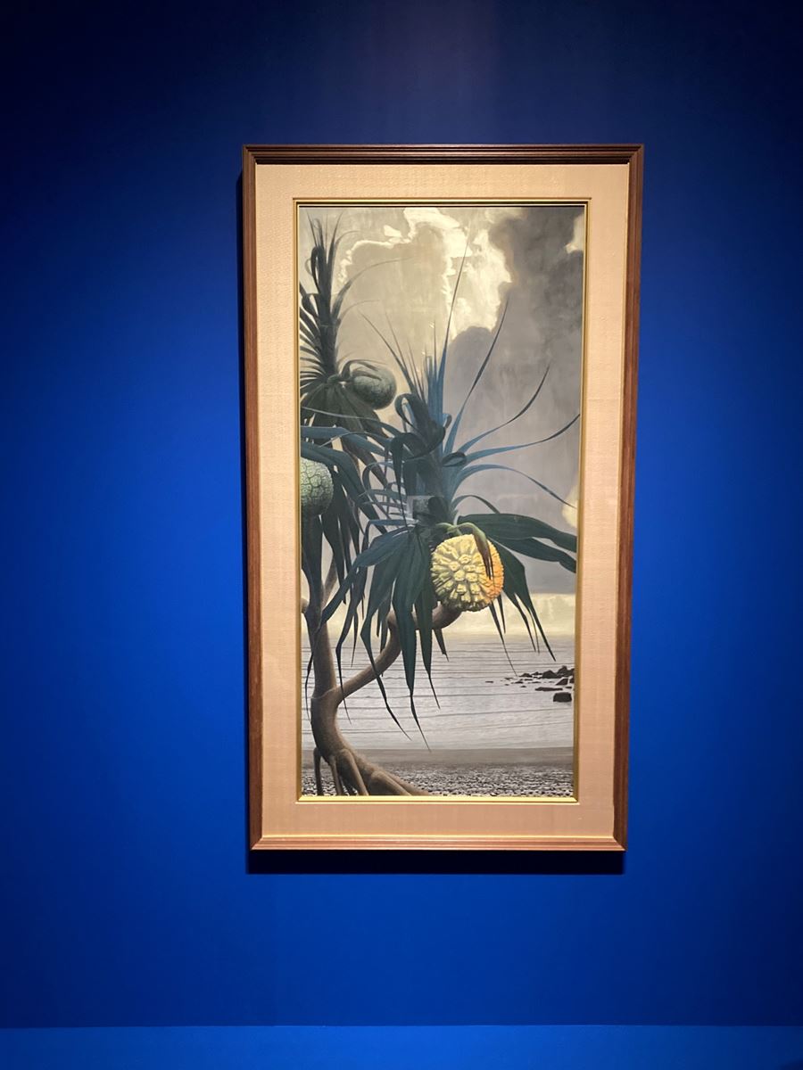 田中一村】「奄美の森」シリーズ「アダンの海辺」複製画 印刷物 木製