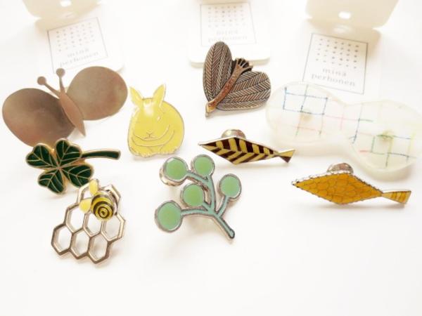 ミナペルホネン bird ピンバッジ 6色セット バード ブローチ ミナ