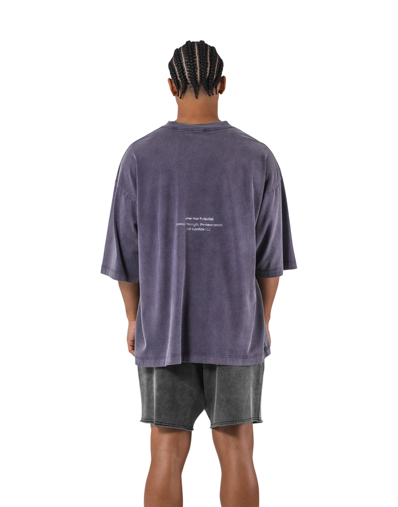 Fang Graphic Vintage Extra Big T-Shirt - Purple – LÝFT