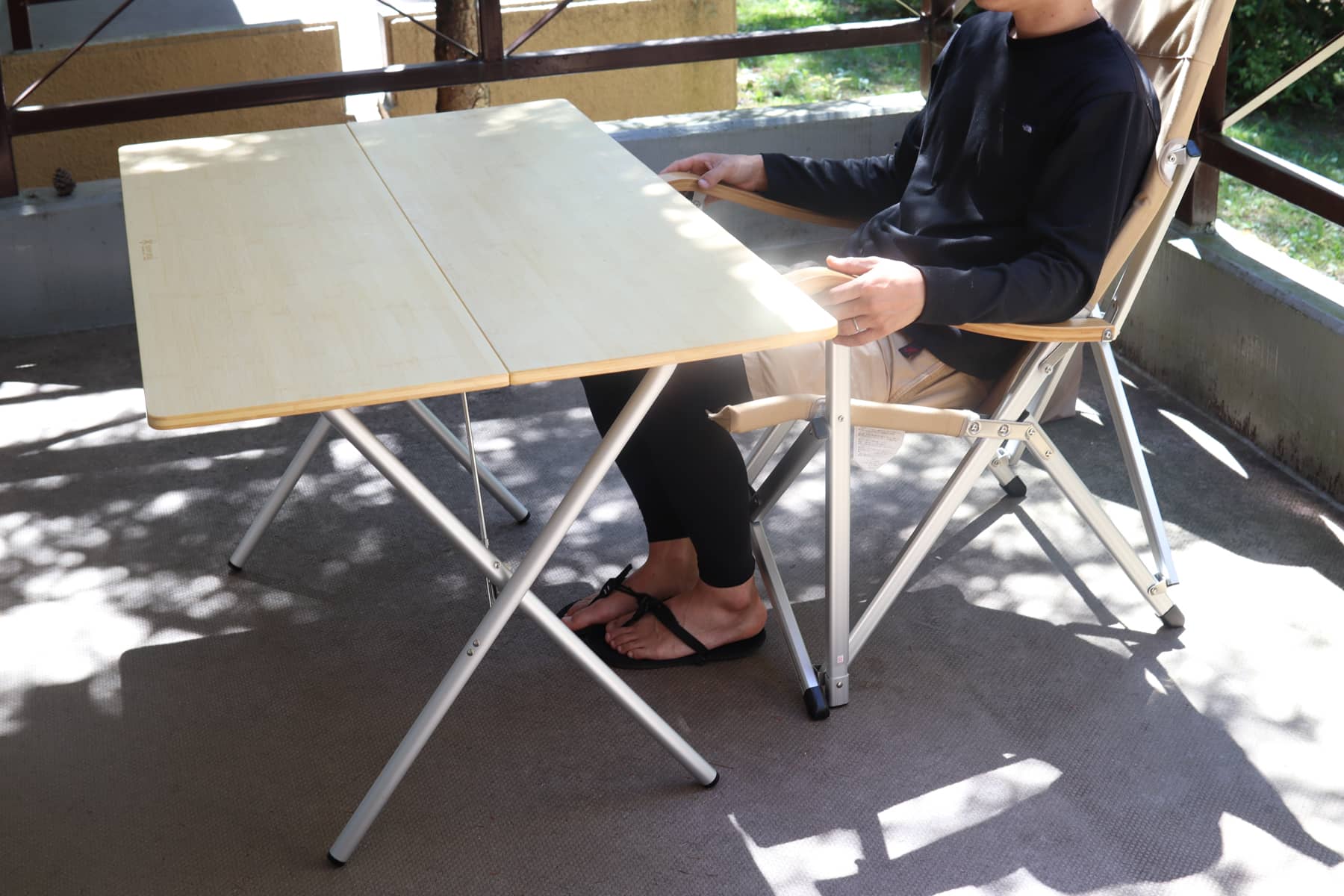 ワンアクションテーブルロング竹 永世定番]Snow Peak ワンアクション