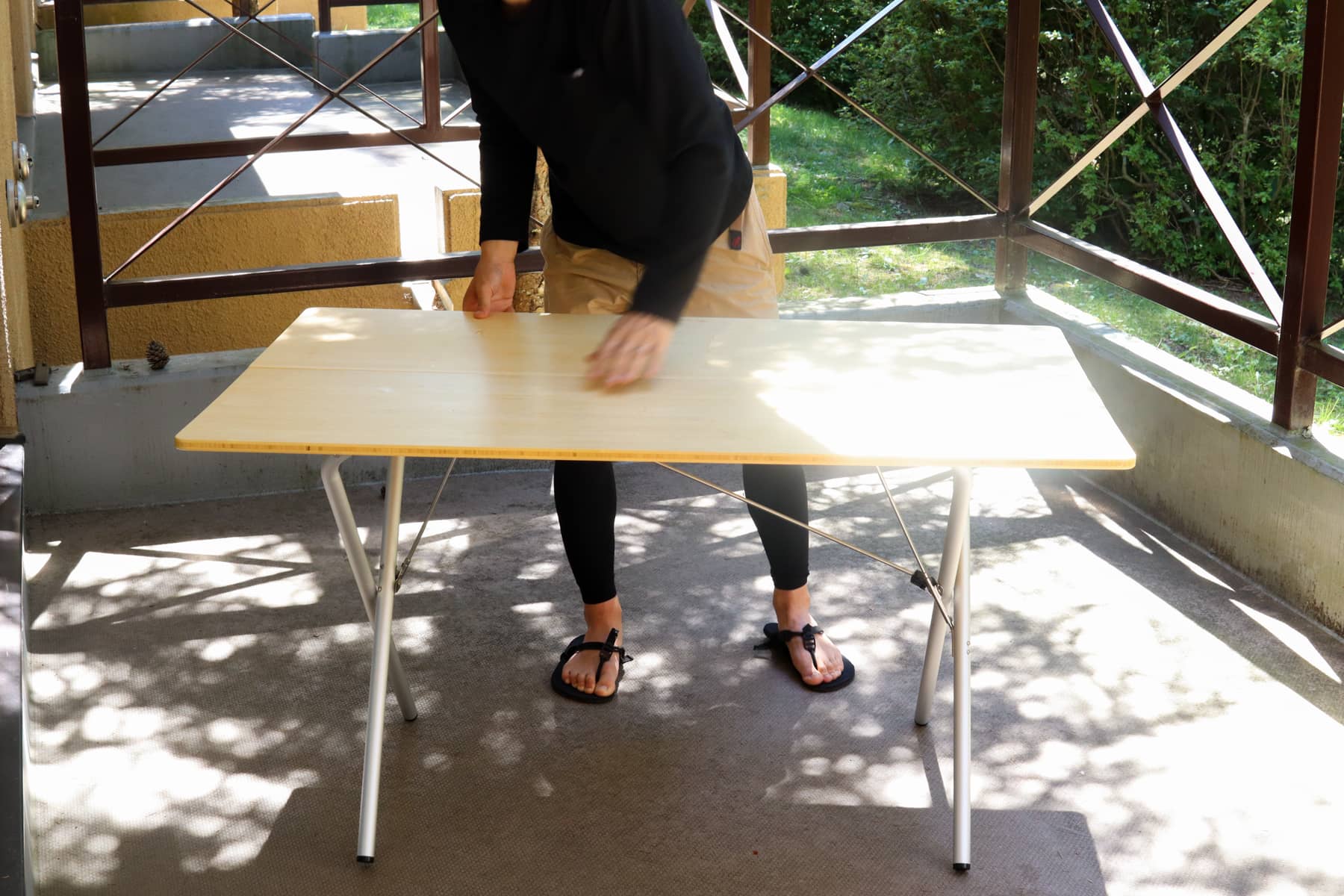 永世定番]Snow Peak ワンアクションテーブルロング竹(LV-015TR