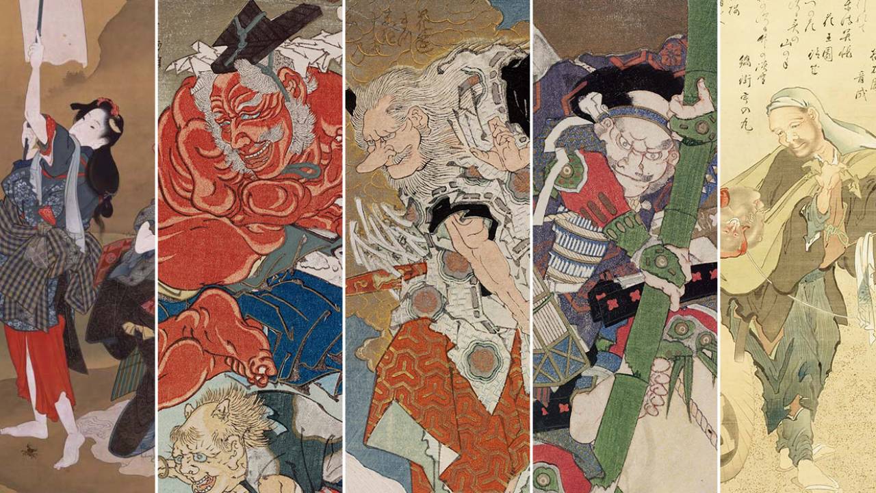 魚屋北渓 江戸期浮世絵『あら玉の光りをうけて山の端に..』、自筆