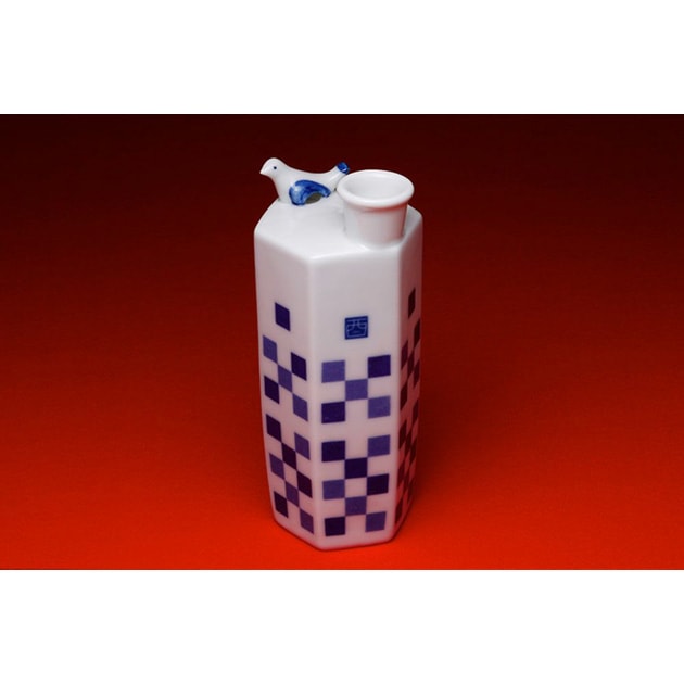 骨董 桜と菊 うぐいす盃 うぐいす徳利・盃セット 美濃焼 うぐいす盃と徳利