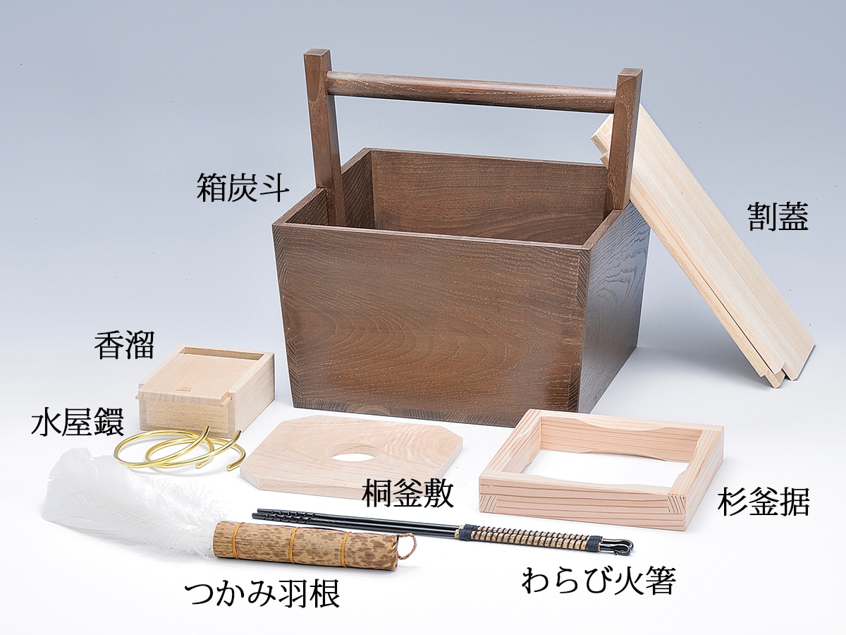 美品 茶道具 唐物写六角 炭斗 炭入 炉・風炉兼用 炭取